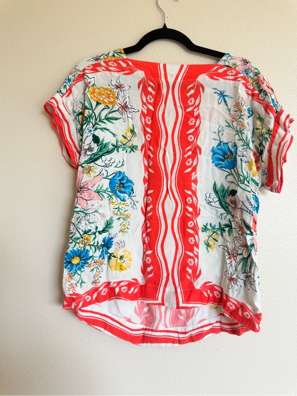 Anthropologie Maeve Romina Scarf Print Top M Boho Resortwear Euro Summer Beach - Picture 5 of 5